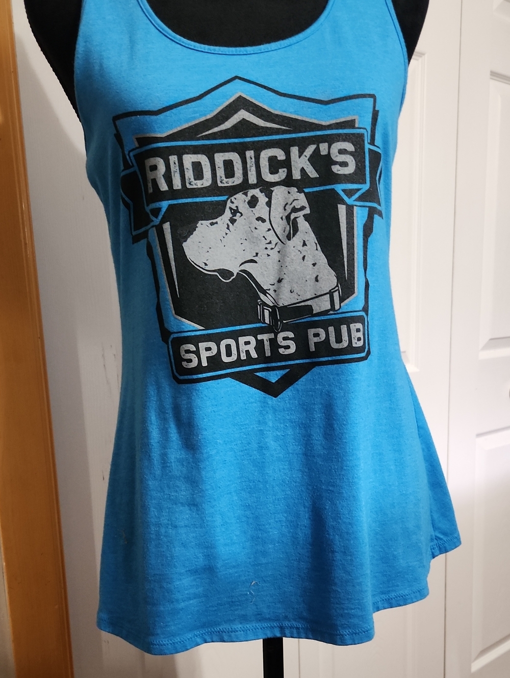 Women’s Turquoise  Riddick's Sports Pub Graphic Flowy Tank